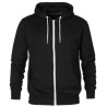 Black Color Hoodie with white color Zipper